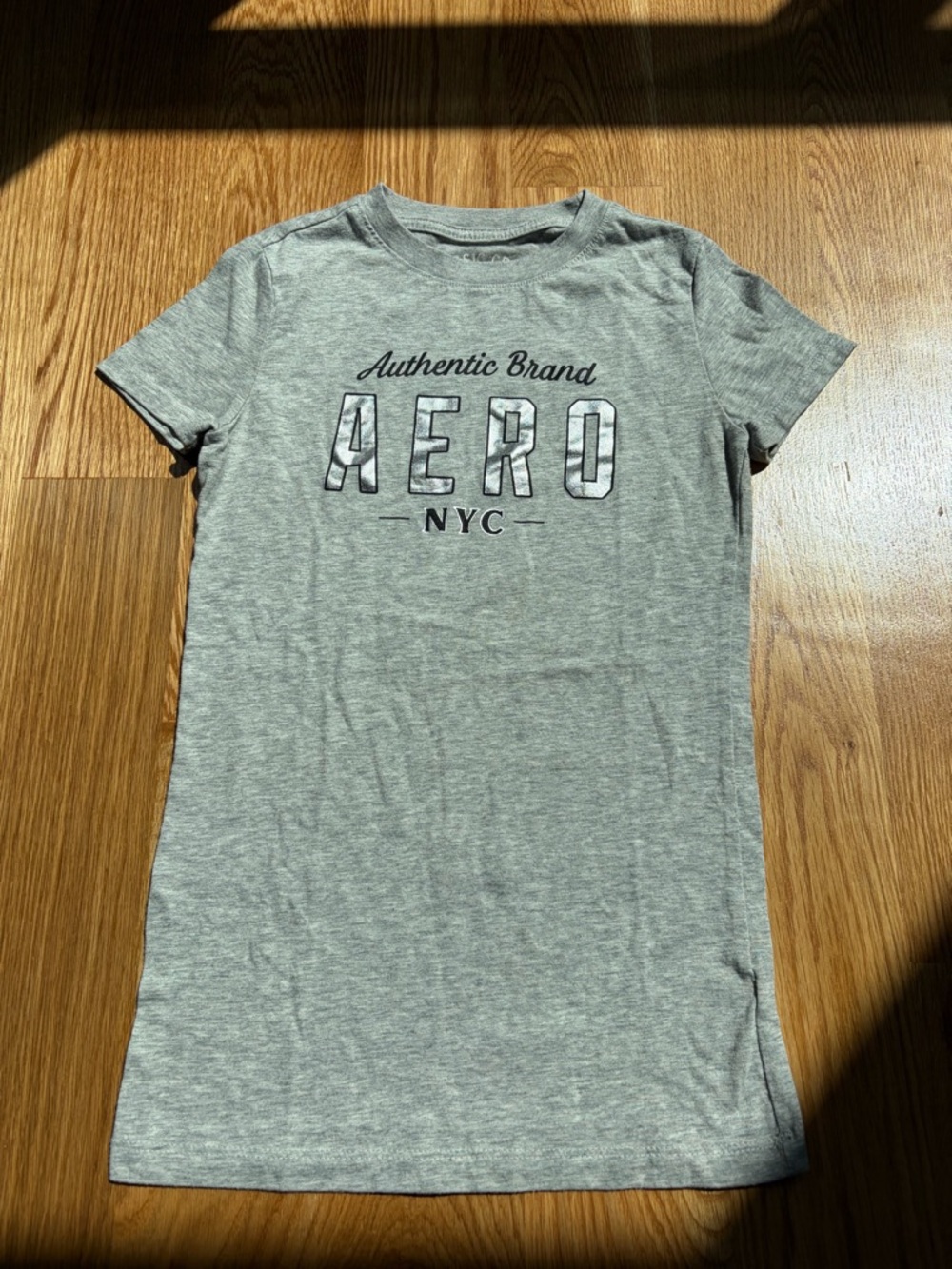 Aeropostale Heather Gray Classic Crew Tee